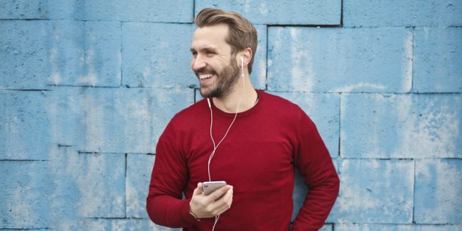 man smilling